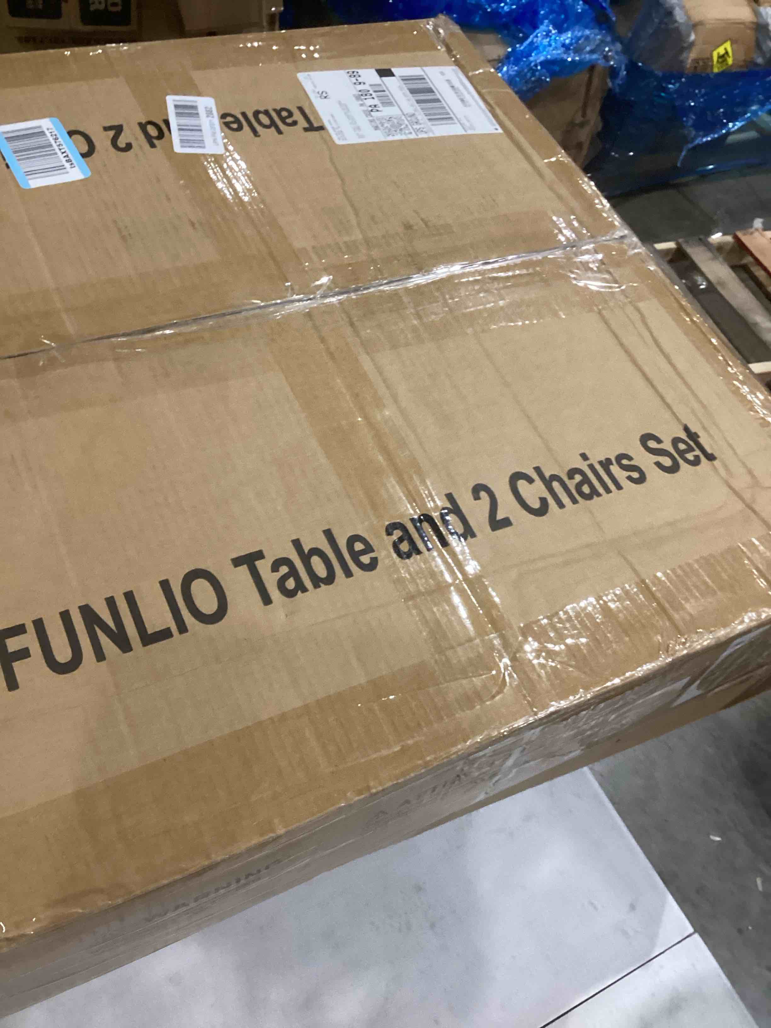 FUNLIO Kids Table and 2 Chairs Set, Height Adjustable Toddler Table and Chair Set for Ages 3-8, Easy to Wipe Arts & Crafts Table, for Classrooms/Daycares/Homes, CPC & CE Approved (3pcs Set) - Gray