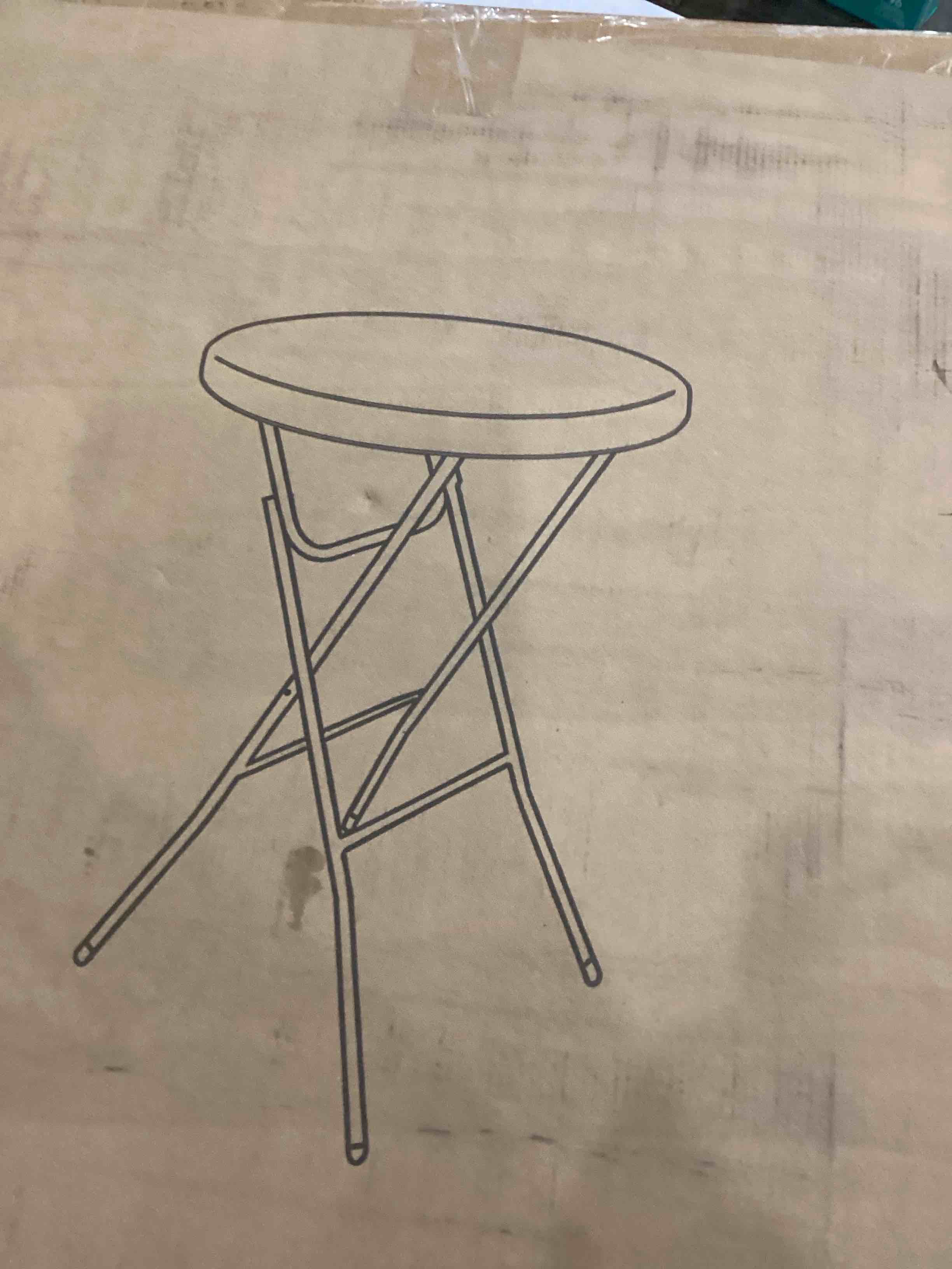 Folding Coffee Table, Portable Camping Table ?Folding Round Dining Table, Simple White Desk for Kids 24-in Garden Coffee Table