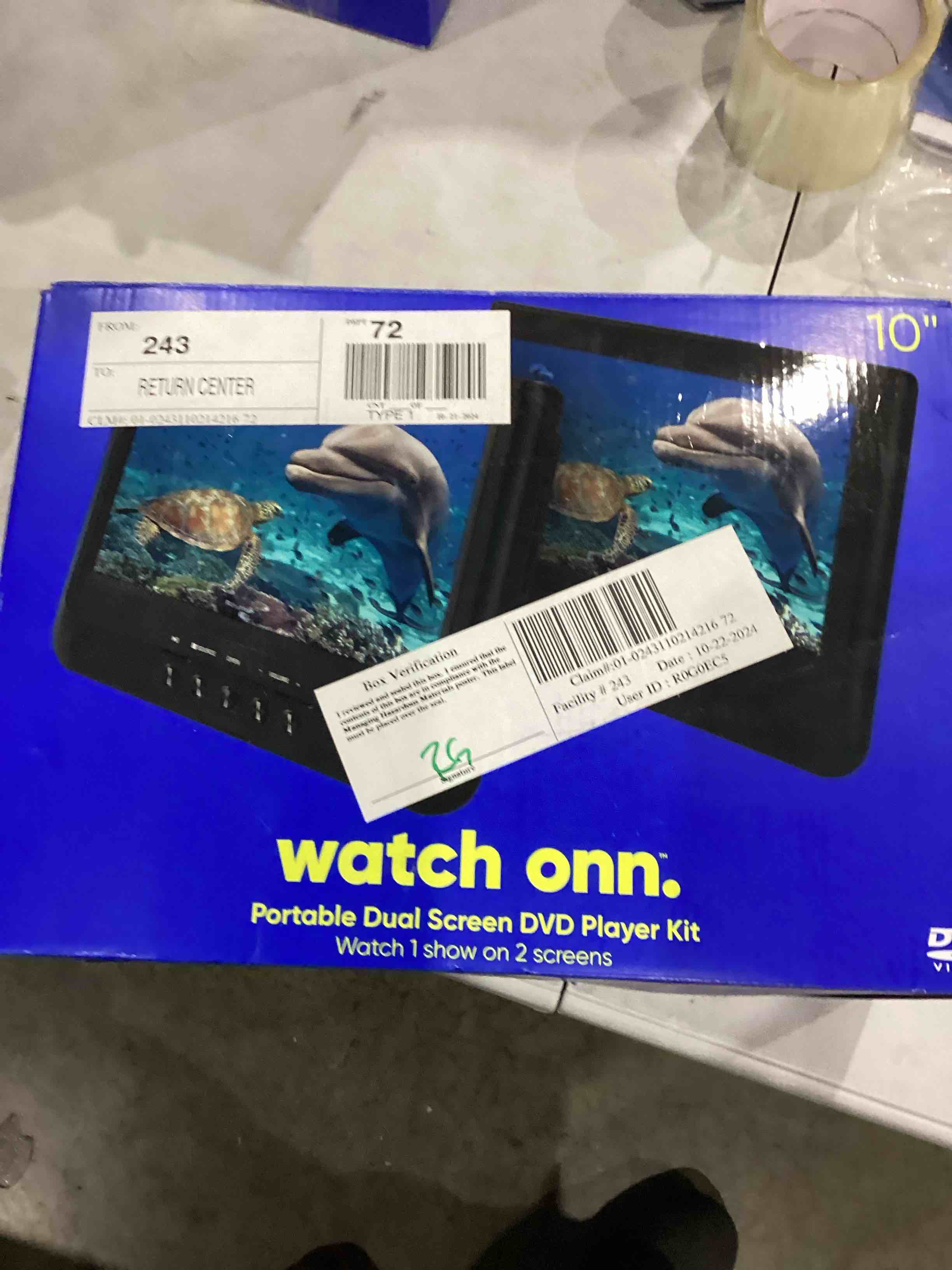 10.1" Dual Car DVD Players with HDMI Input, Headphones, Mounting Brackets, DVD Player for Car Support USB/SD Card, AV in/Out, Last Memory, Play A Same or Two Movies(2 Players)