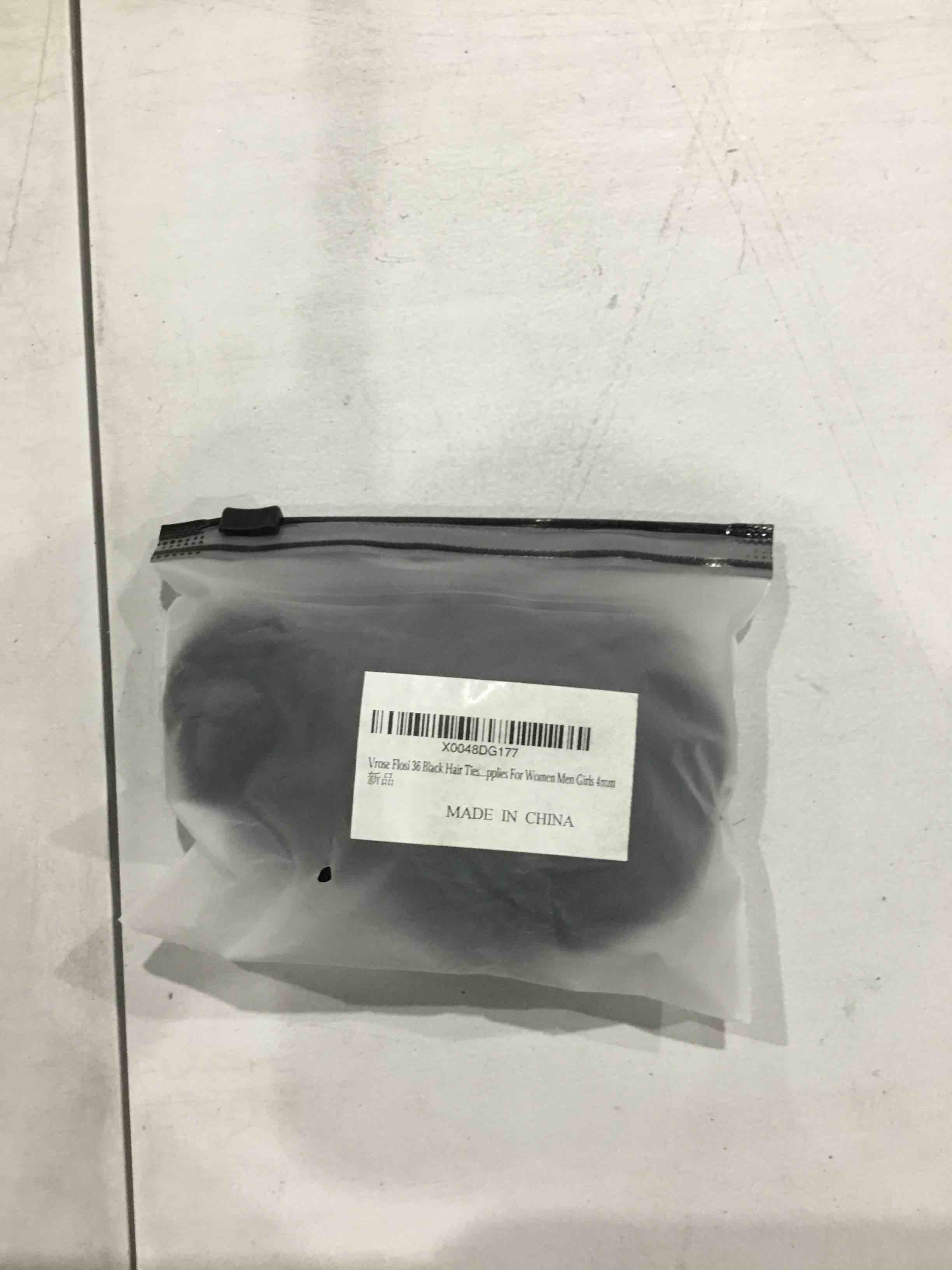 36 Black Hair Ties For Thick Curly Hair - 4mm Large Rubber Bands For Hair Nylon Hair Elastic No Damage Ponytail Holders - Hair Styling Accessories for Women All Hair Types