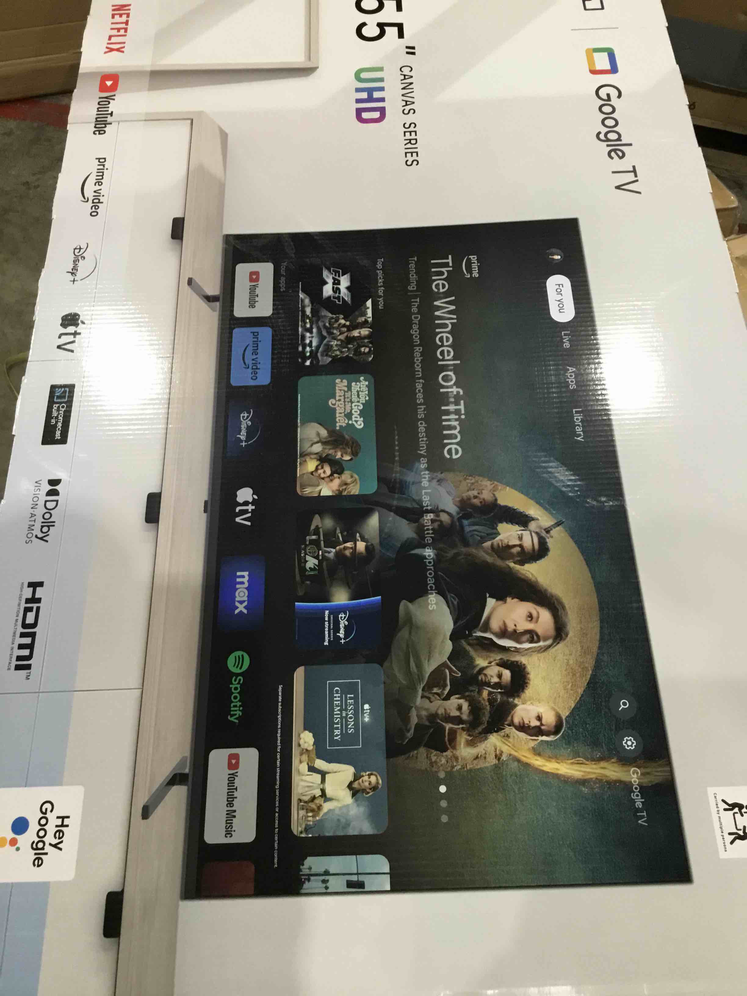 55” cavas series uhd google tv