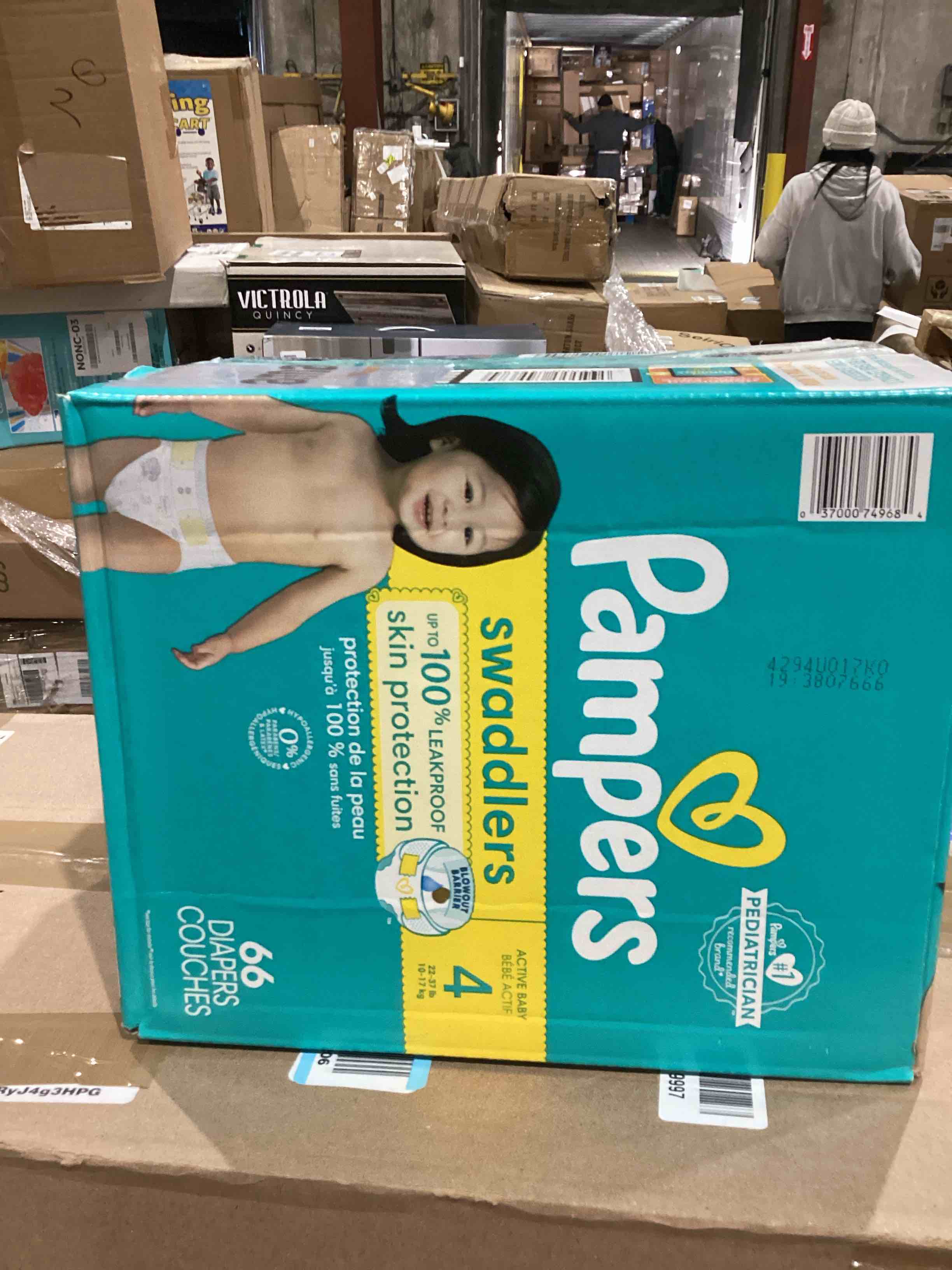 Pampers Swaddlers Diapers - Size 4, 66 Count, Ultra Soft Disposable Baby Diapers