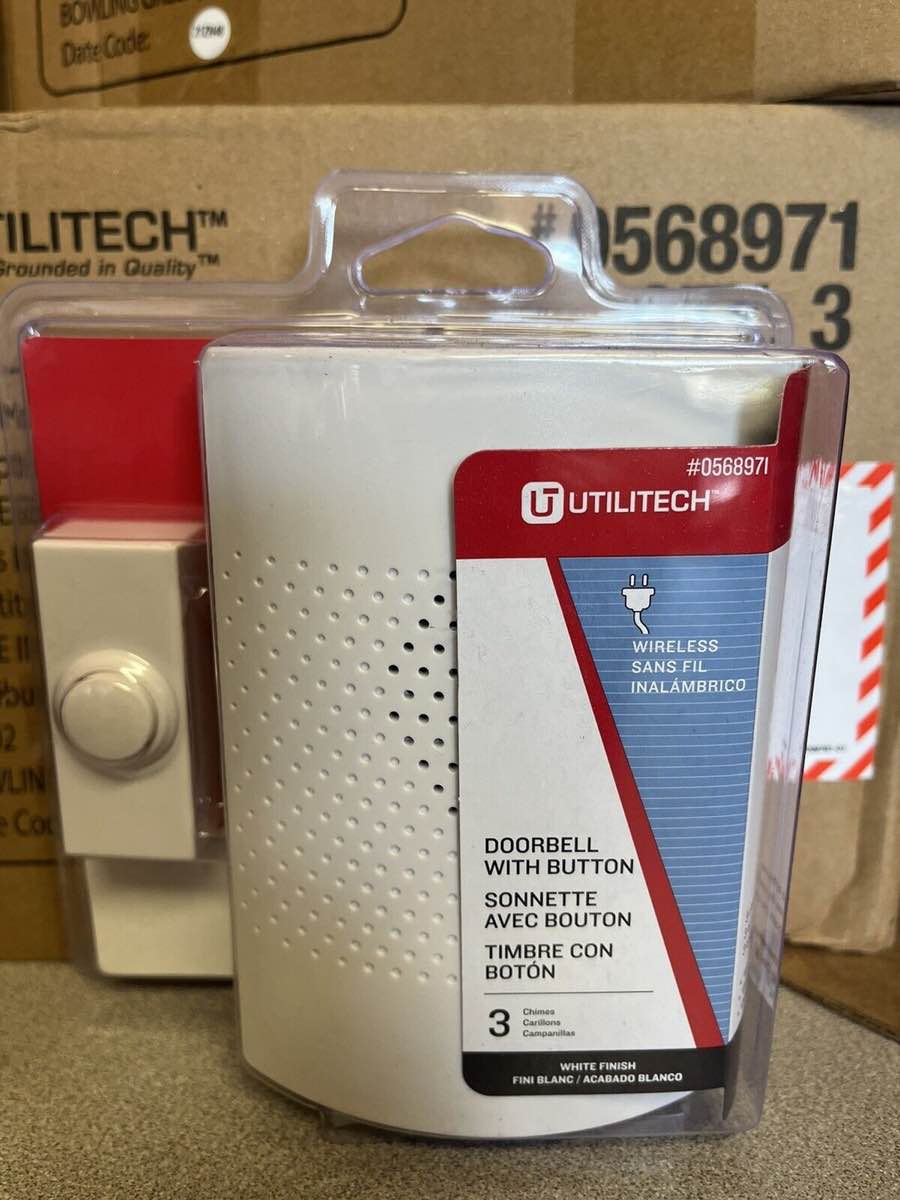 UTILITECH UT-7377-04 Wireless Doorbell with Button S13