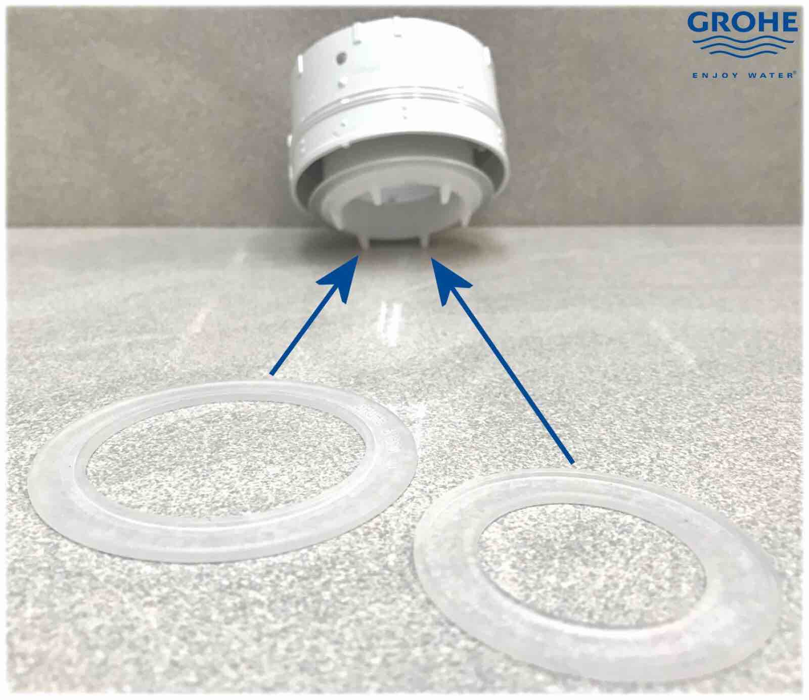 GROHE 43808000 Adagio Pneumatic Single Flush Valve Diaphragm Seal