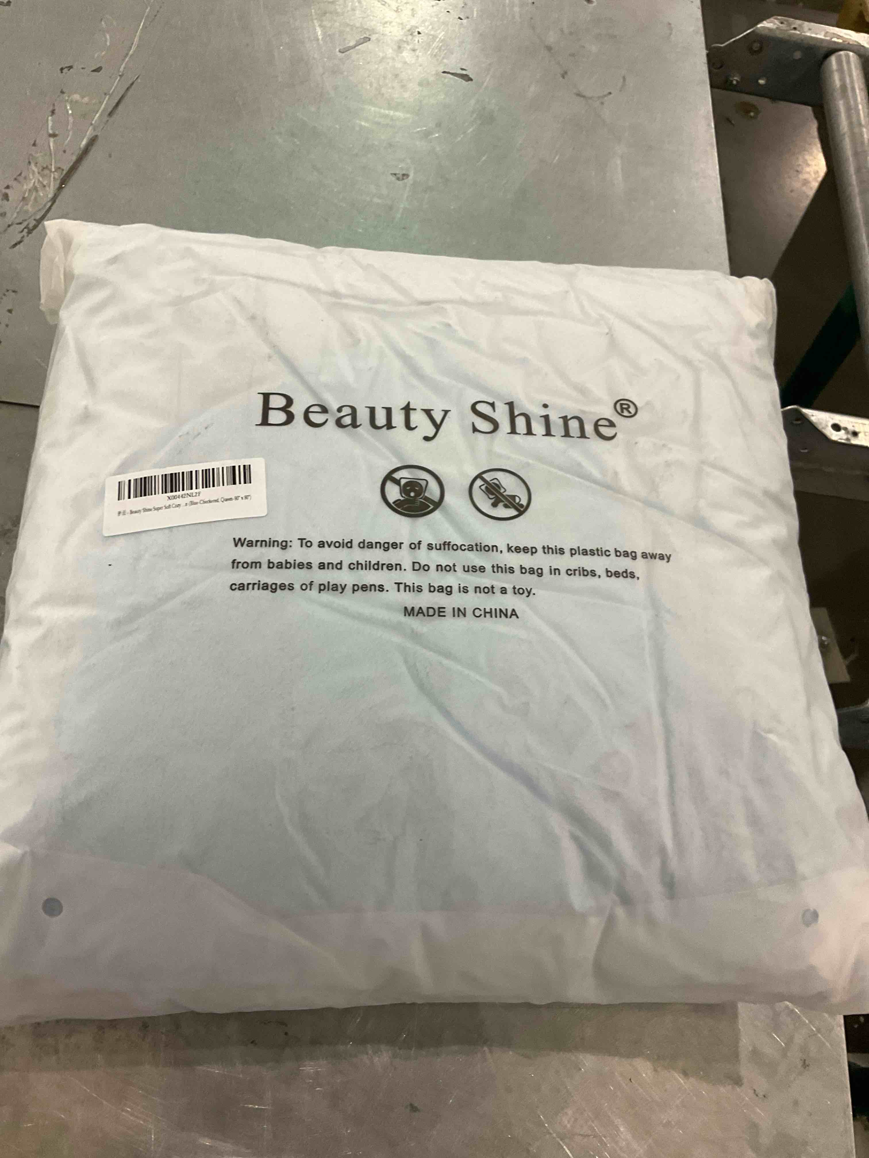 Beauty Shine Super Soft Cozy..n (Blue- Checkered ,Queen-90”x90”)