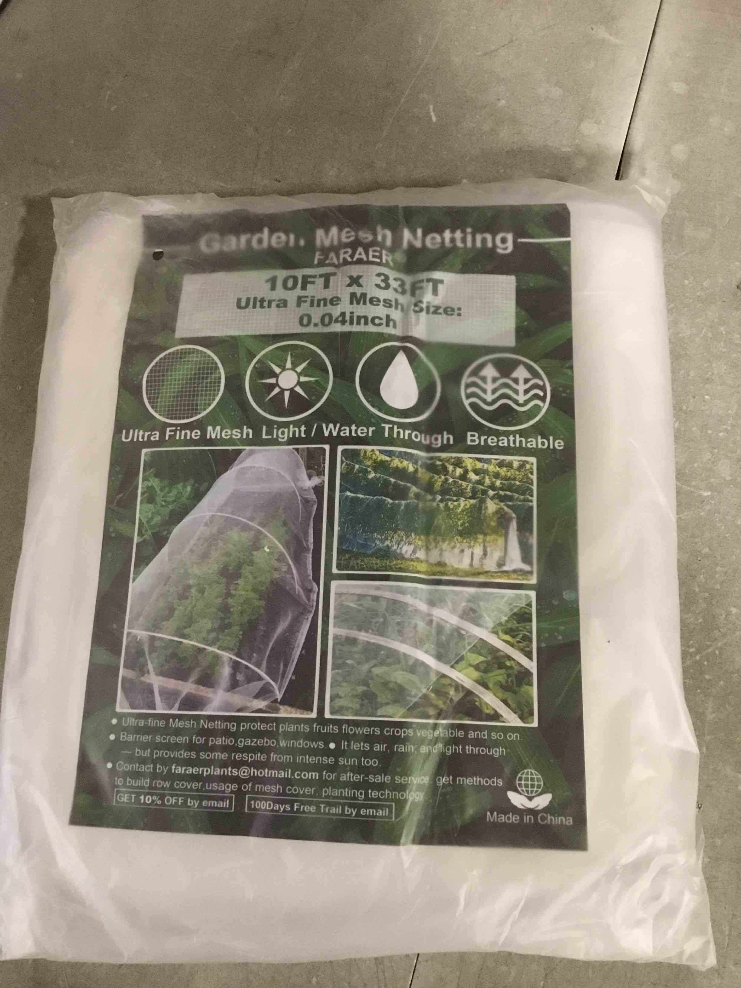 Garden Netting, Plant Covers 10x33Ft Net Ultra Fine Mesh Protection