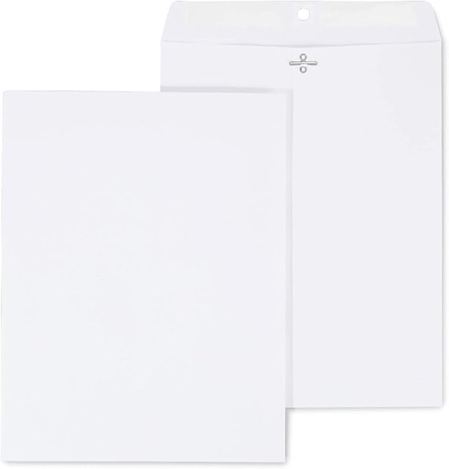 Staples? 10" x 13" White Wove Clasp Envelopes, 12-counts 