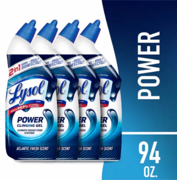 Lysol Power Clinging Gel - 96 fl oz/4ct
