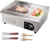 VEVOR Commercial Electric Griddle, 22", 1600W Countertop Flat Top Grill, Stainless Steel Teppanyaki Grill w/Non Stick Iron Cooking Plate, 122-572? Adjustable Temp Control 2 Shovels & Brushes, 110V