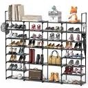 Mavivegue Shoe Rack, 8 Tier Large Shoe Rack Organizer, Shoe Rack for entryway Closet,Shoe Shelf Shoe Storage Free Standing Shoe Racks(Black)