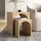 Coletta Solid Wood Sled End Table