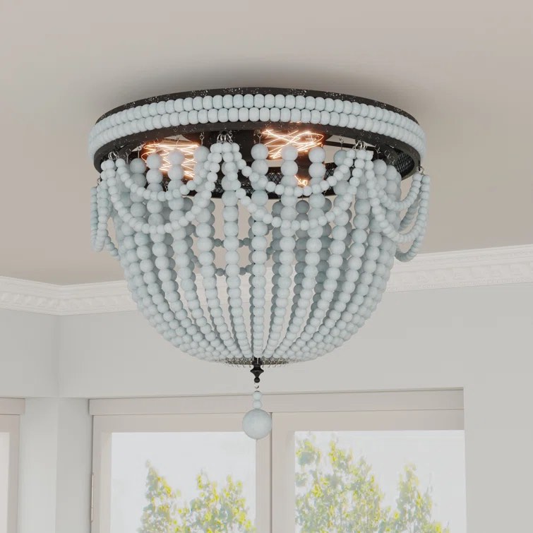 Latshaw Solid Wood Flush Mount