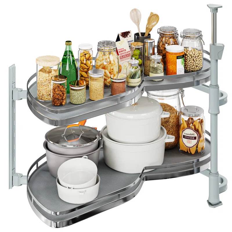 Dortley Steel Adjustable Lazy Susan Organizer