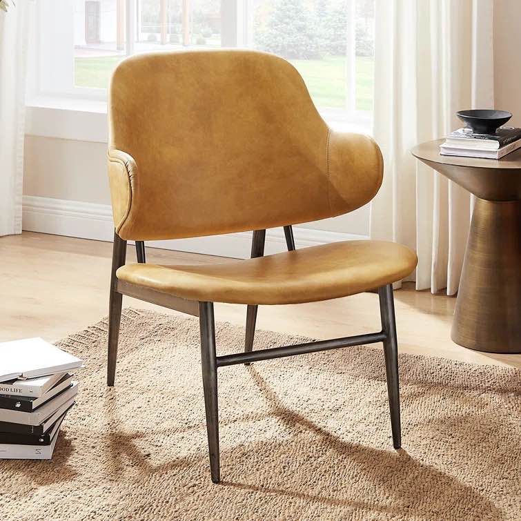 Purdy CAL117 Compliant 25.98'' Wide Genuine Leather Top Grain Leather ArmChair