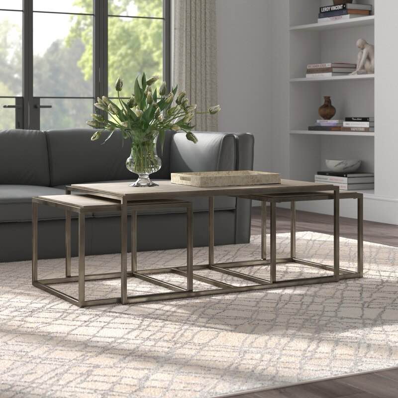 Kressley Frame 3 Piece Nesting Table Set