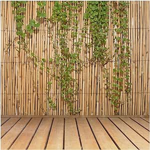 Backyard X-Scapes Jumbo Reed Bamboo Screen Privacy Fence Backyard Divider Decorative Garden Fencing Natural Finish 6 ft H x 16 ft L, (20-BR6)