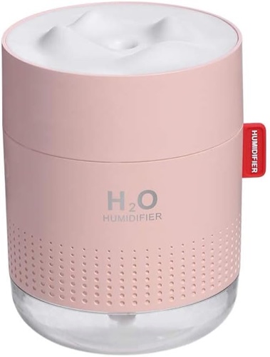 SmartDevil Small Humidifiers, 500ml Desk Humidifiers, Whisper-Quiet Operation, Night Light Function, Two Spray Modes,Auto Shut-Off for Bedroom, Babies Room, Office, Home (Pink)