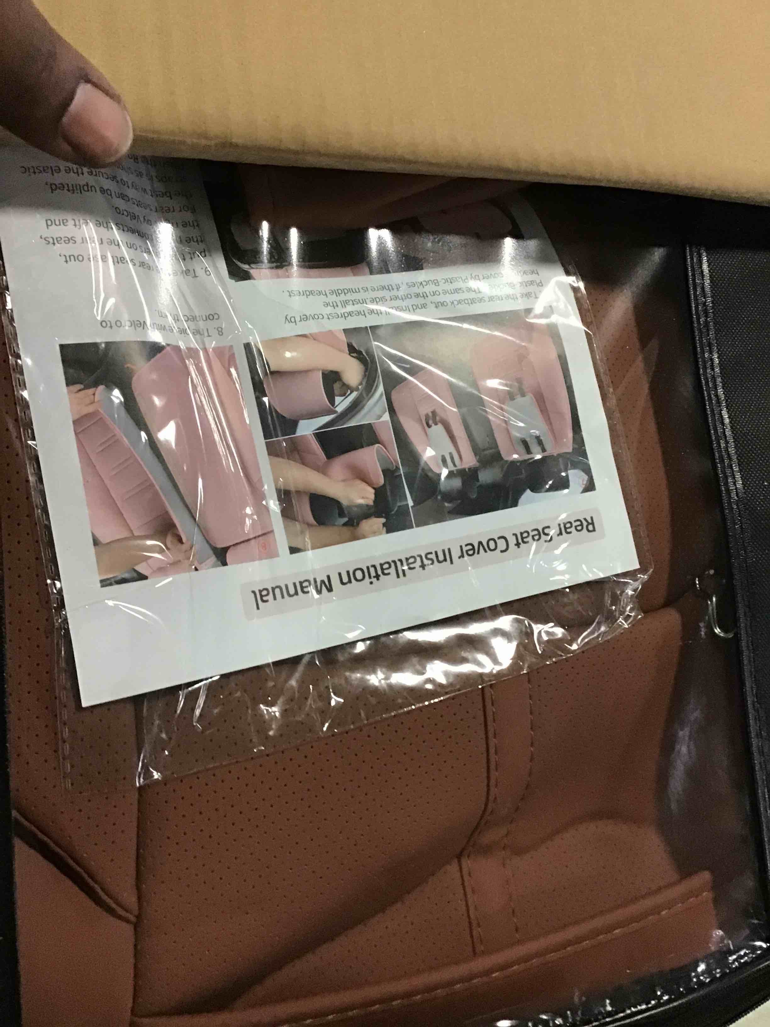 Coverado Seat Covers, Car Seat Covers Full Set, Leather Seat Covers for Cars, Automotive Seat Covers Car Seat Protector Car Accessories Fit for Most Sedans SUV Pick-up Truck(Black&Brown)