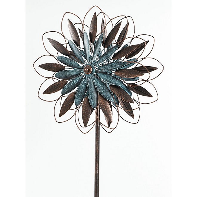 Member's Mark Distressed Copper and Verdigris Moonflower Wind Chaser