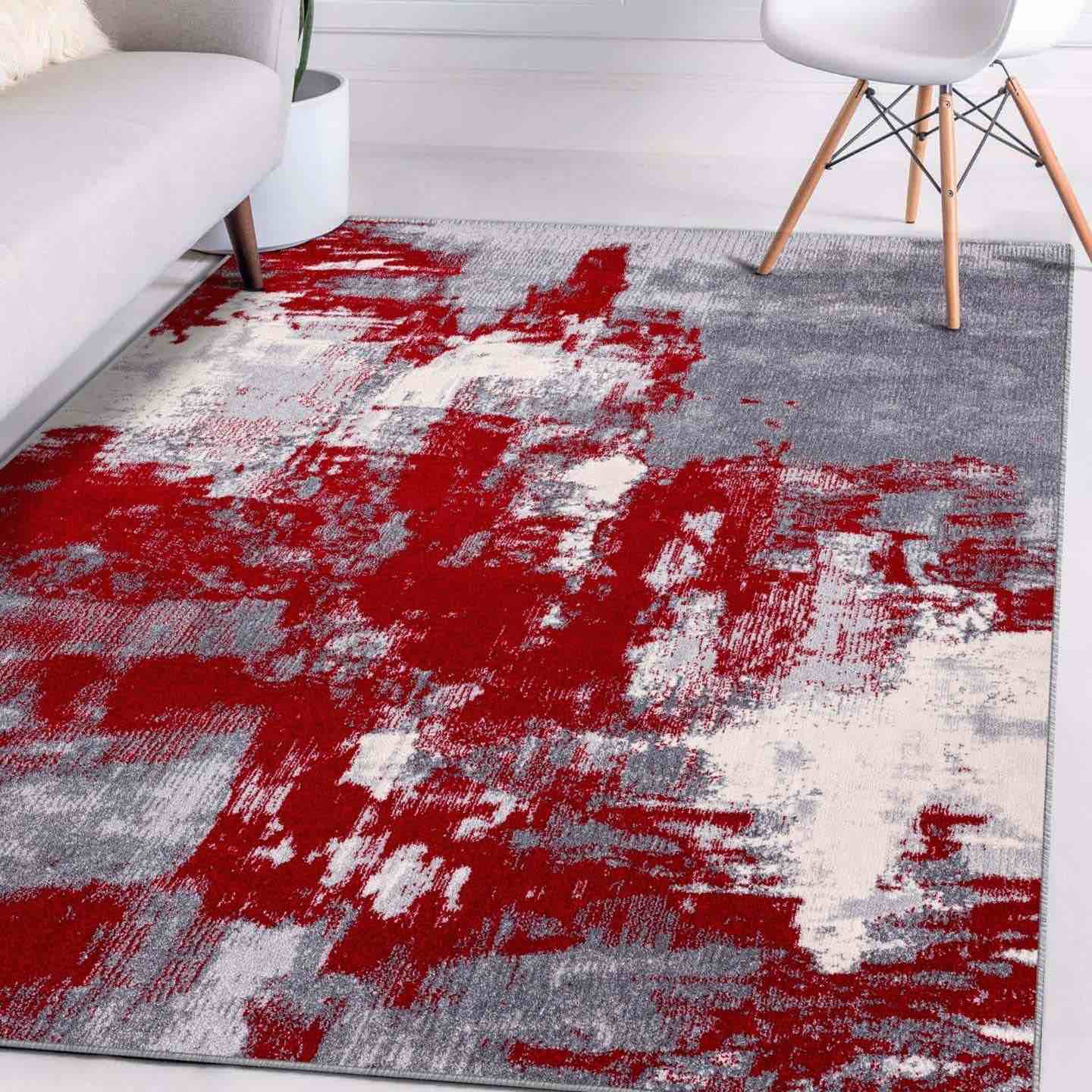 LUXE WEAVERS Nuvola Abstract Red