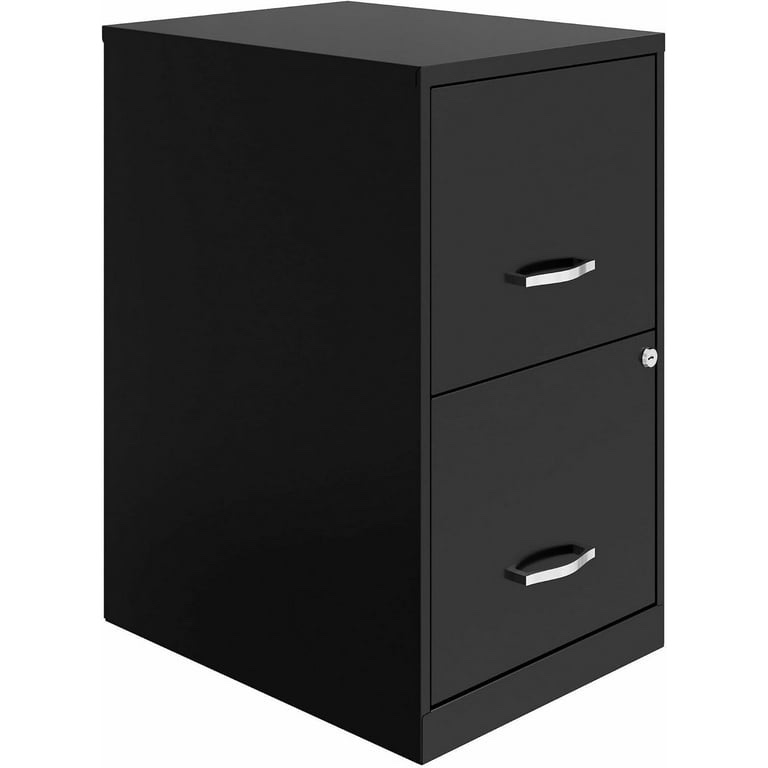 2-Drawer File Cabinet, Black
