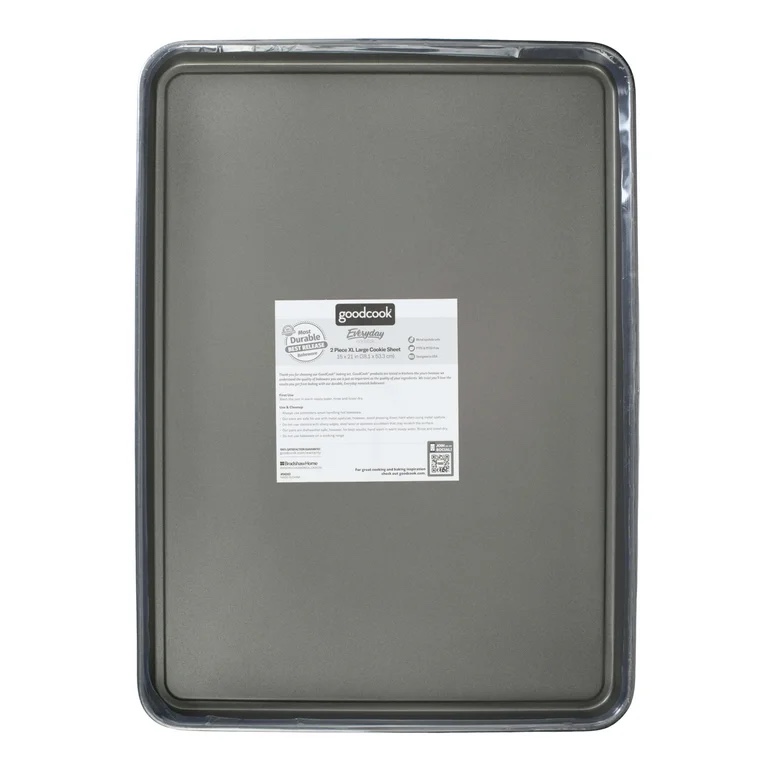 goodcook nonstick steel cookie sheets, extra large multipurpose baking