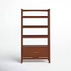 Stiles 70.25" H x 38" W Ladder Bookcase Color: Mahogany