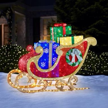 The 8' Christmas Spirit Twinkling Sleigh