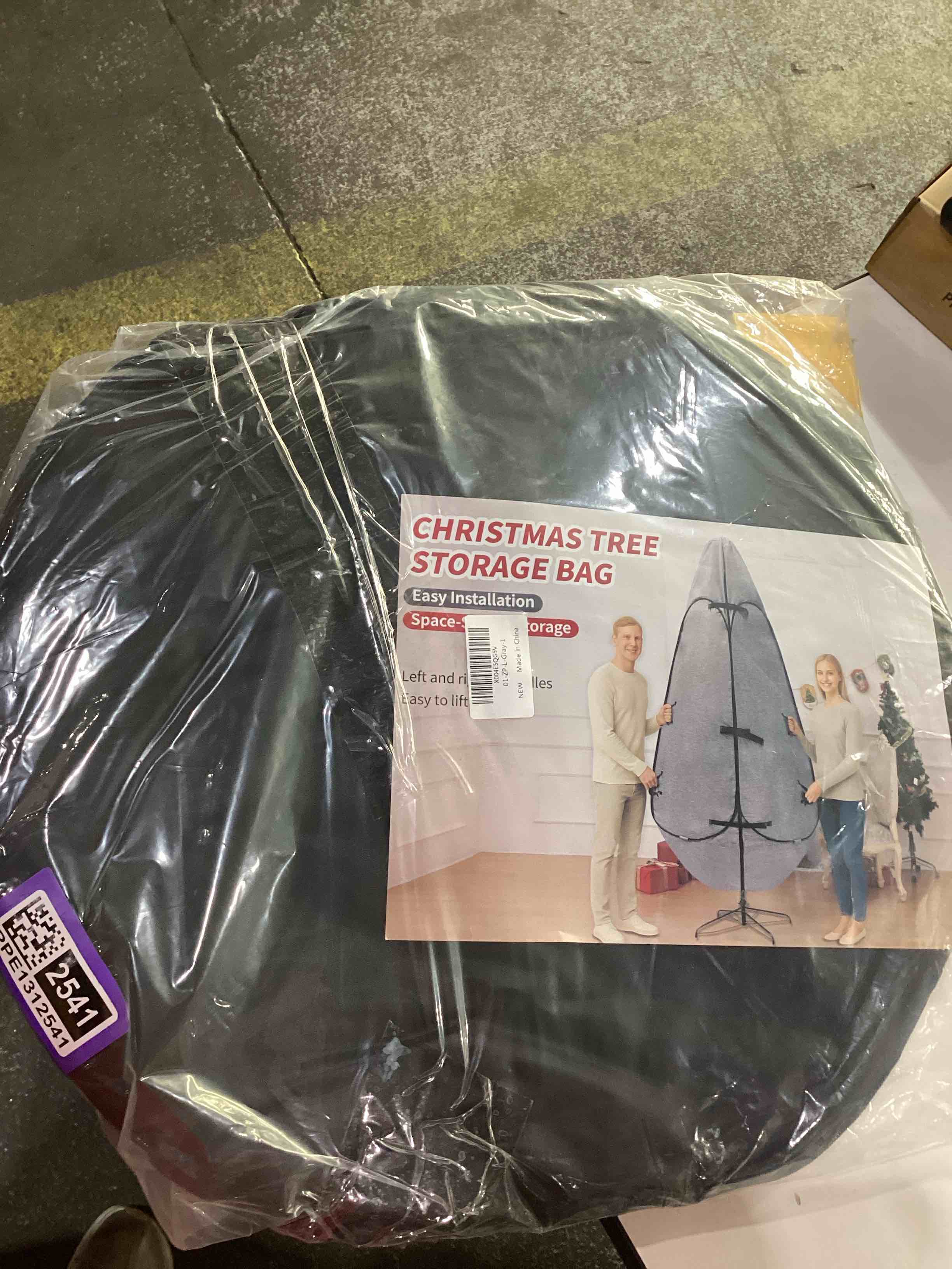 Condition photo showing New/Like New for Christmas Tree Bag 9 Ft Large Christmas Tree Storage Bag 9 Foot Tree, Christmas Tree Cover For Upright Storage with Reinforced Handles Grey 9FT