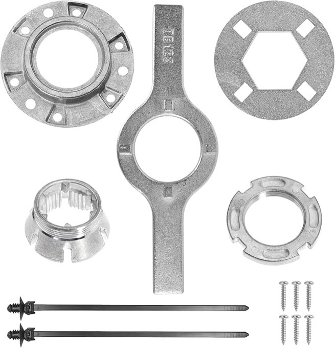 W10324651 Washer Basket Drive Hub Kit with TB123A Washer Spanner Wrench Suitable for Whirlpool Spanner Wrench Hub Kit Replacement for W10291415 W10291416 EA2581262 PS2581262 1877235 AH2581262 (8)
