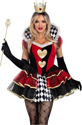 Leg Avenue womens 2 Pc Queen of HeartsHalloween Costume SIZE SMALL