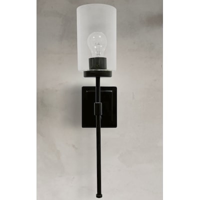 allen + roth Eldora 20.625-Inches W Matte Black Transitional Wall Sconce