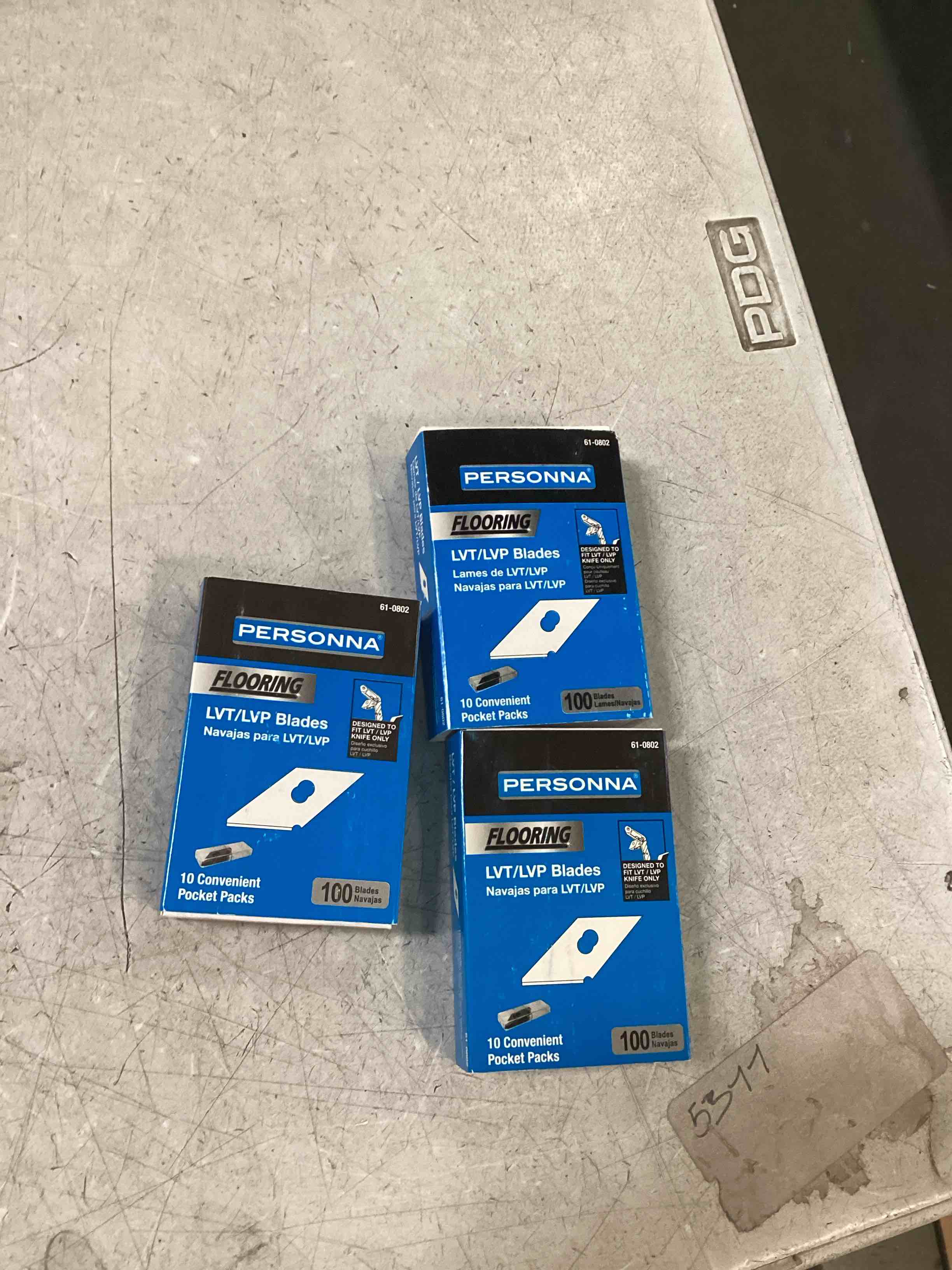 ( 3 pack) Personna LVT Flooring Replacement Blades - 100-Pack - High Carbon Steel for Maximum Sharpness and Durability - 61-0802