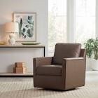 allen + roth Blanchett Modern Brown Swivel Accent Chair