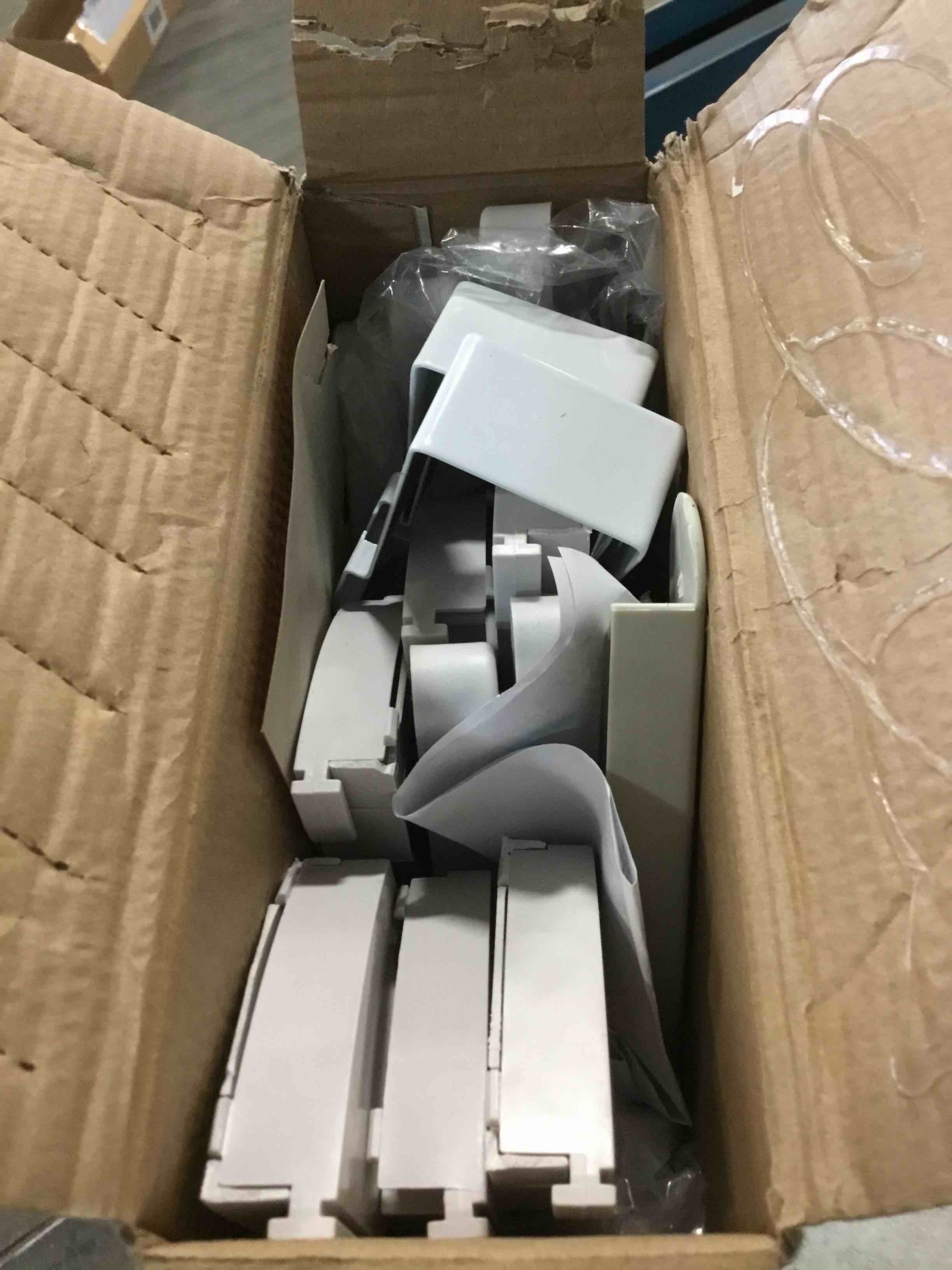 Condition photo showing As Is for Whitmor Over the Door Shoe Rack, Fold-up Non-slip Bars, 36 Pair, White