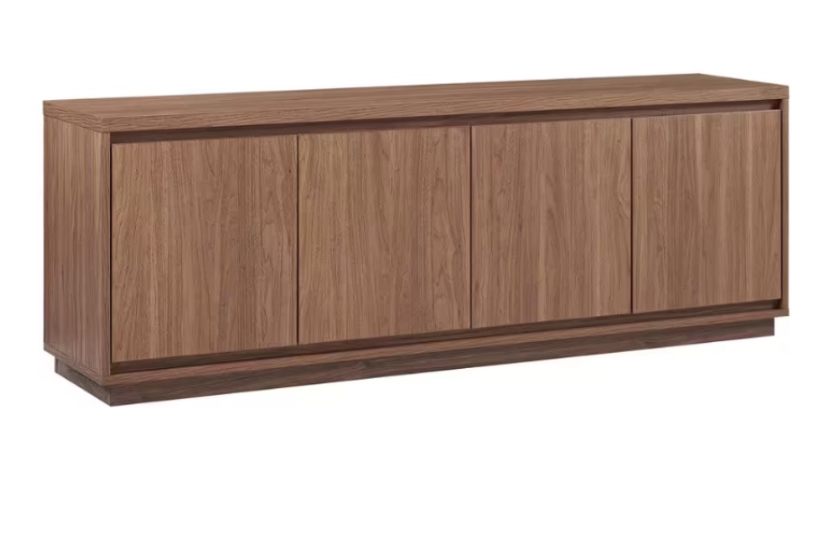 Presque 68 in. Satin Walnut TV Stand Fits TV's up to 75 in.
