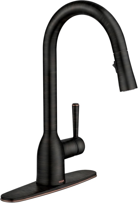 Moen Adler Mediterranean Bronze Single Hole Pull Down Kitchen Faucet  87233BRB