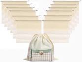 Shappy 12 Pcs Dustproof Drawstring Bags Dust Bags Covers Non Woven Fabric Cloth Storage Pouch String Dust Bags for Purse Handbags Packing Shoe Pouch Bag Organizer(Beige,Assorted Sizes)