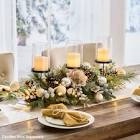 The Prelit Champagne And Silver Centerpiece