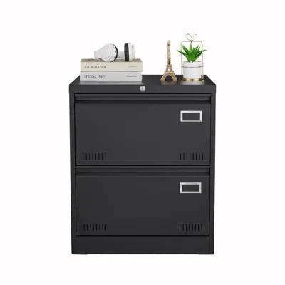 2 Drawer Metal Lateral File Cabinet with Lock