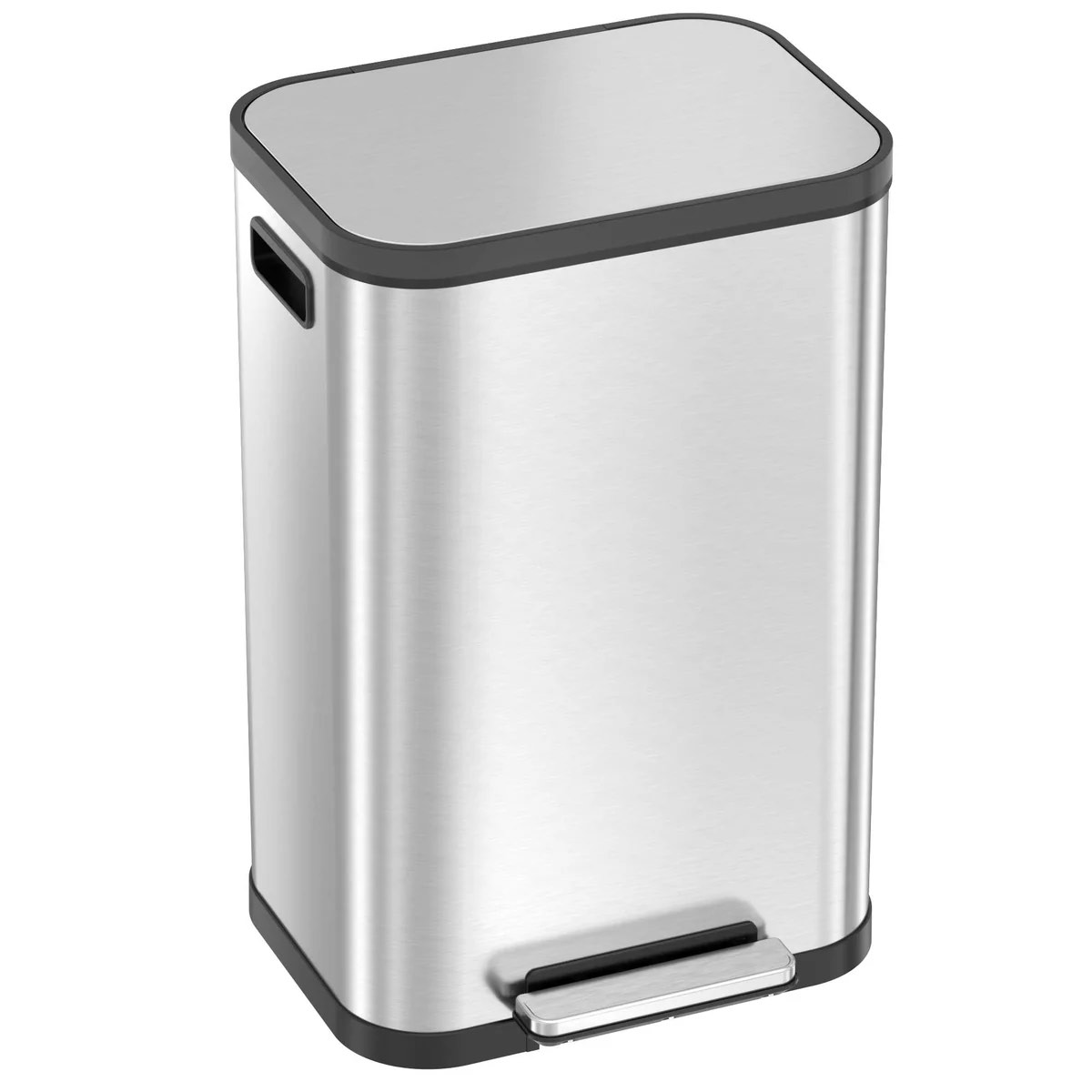 13.2 Gallon Stainless Steel Step On Slim Kitchen Trash Can
