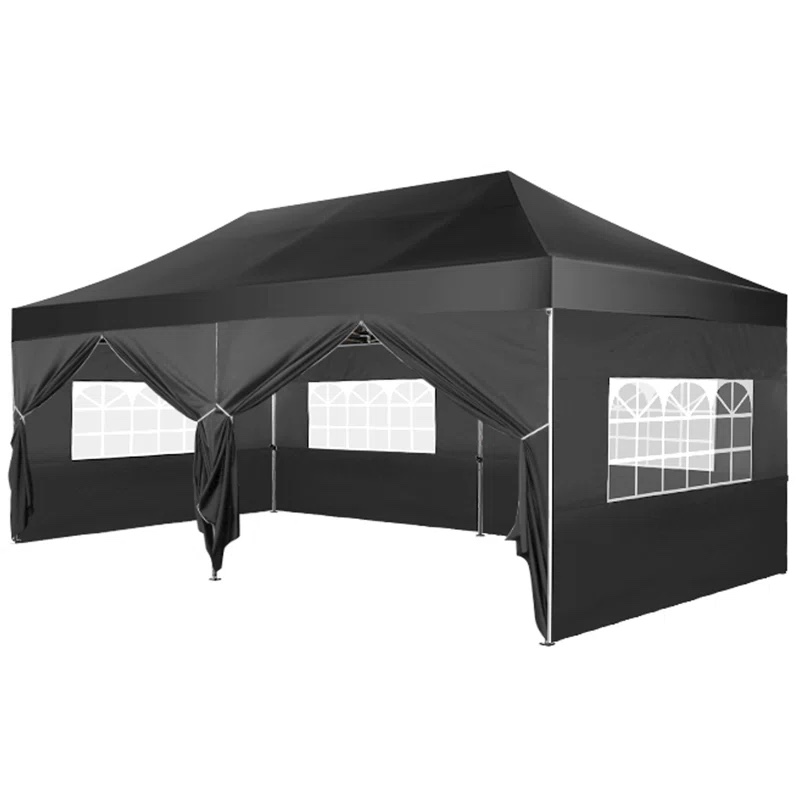 Upgrade 20 Ft. W x 10 Ft. D Heavy Duty Steel Pop-Up Party Tent With Removable Sidewalls