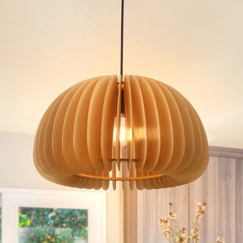 Harukazu 1 - Light Black/Brown Single Dome Pendant for Dining Room Bedroom Foyer Bar Hallway