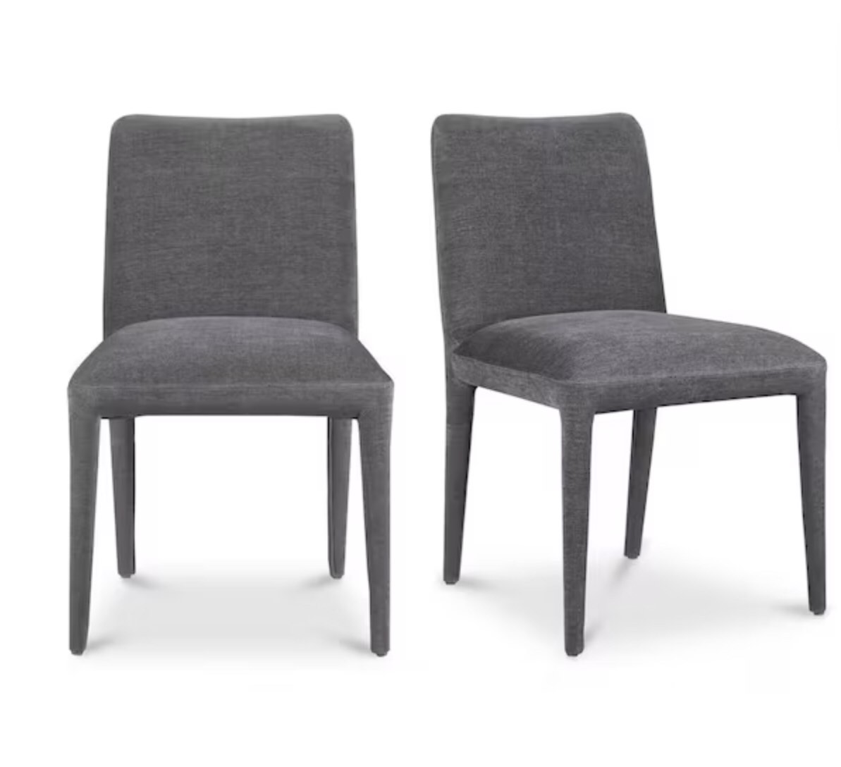 Quintessa Dark Grey Dining Chair, Polyester Upholstery with Ash Wood Frame - (Set of 2)