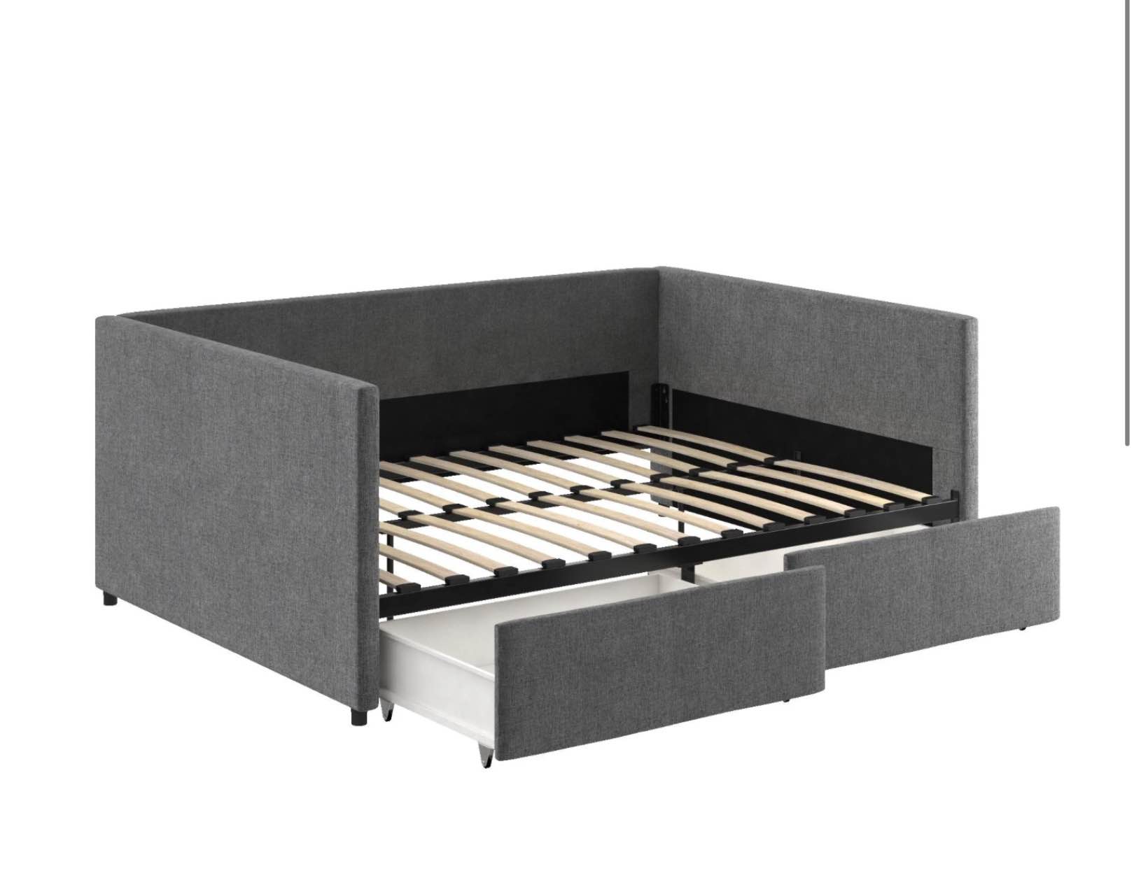 (incomplete) Grey day bed with storage 247Q-GY (size unknown)