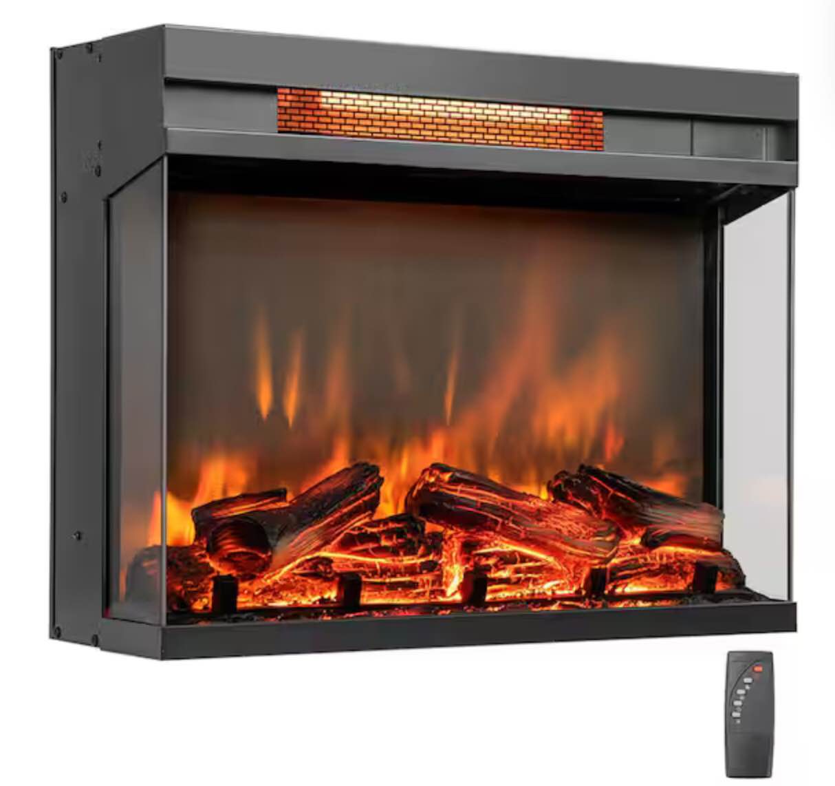 Electric Fireplace Insert Heater 1500-Watt with Thermostat and Remote Control *similar to stock photo*