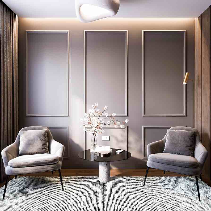 Ready to Assemble Wall molding kit Pieces, All Edges precut, Factory Primed Wall molding Pieces to Make 1 Upper 1 Bottom Frames P-18