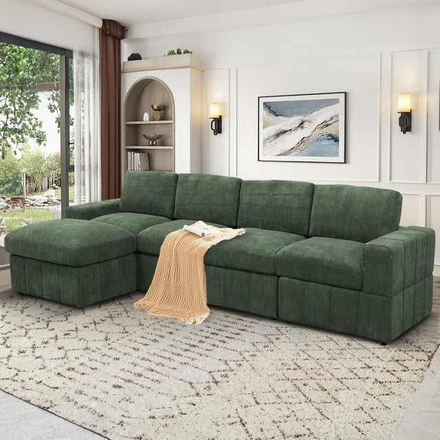 *incomplete,ottoman only* Aukfa Sectional Sofa, 132" Oversized 4 Seater Couch with Ottoman *similar to stock photo* 