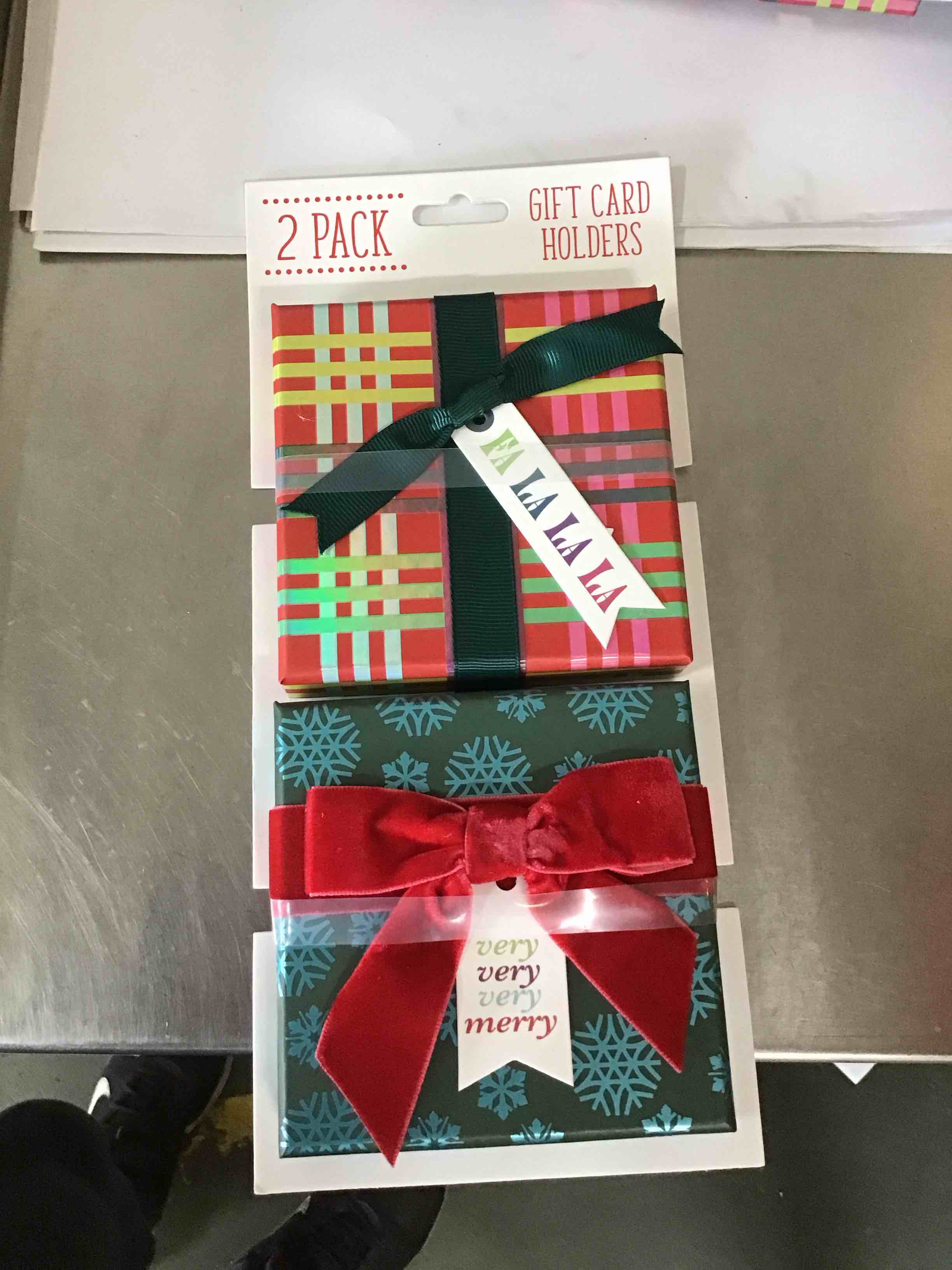 Condition photo showing Good Condition for  Member’s Mark 2 Pack Gift Card Holders. 