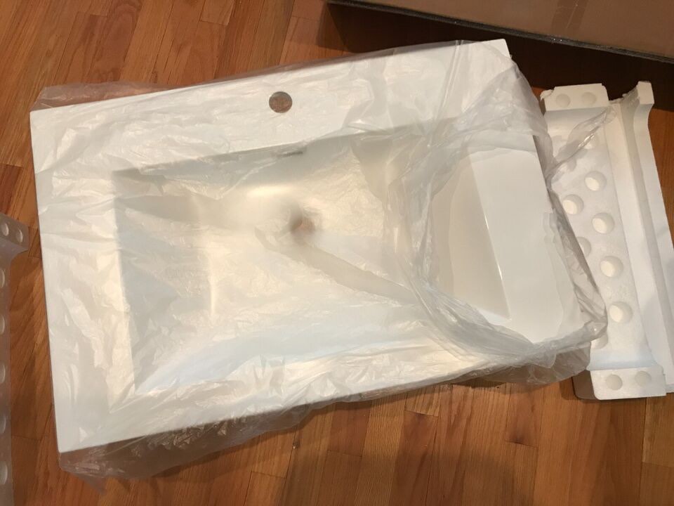 Moreno Bath MOB reinforced white gloss acrylic sink ( size unknown)